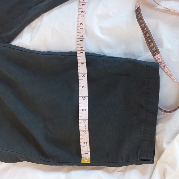 Linden Hill Black Silk Wide Leg Capri Pants Stretch Flowy Pockets Neutral Sz.M - Picture 8 of 10